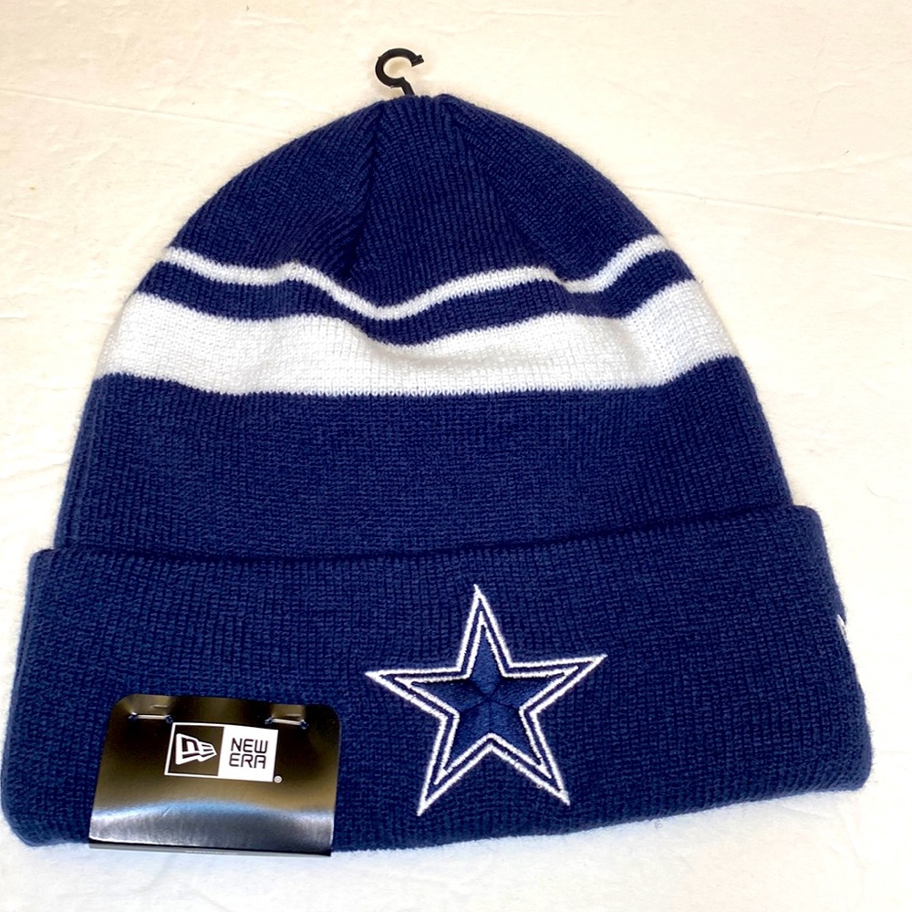 NFL Dallas Cowboys Blue Star Embroidered Knit Beanie Cap Hat BRAND NEW
